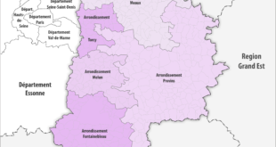 Département Seine-et-Marne - Carte