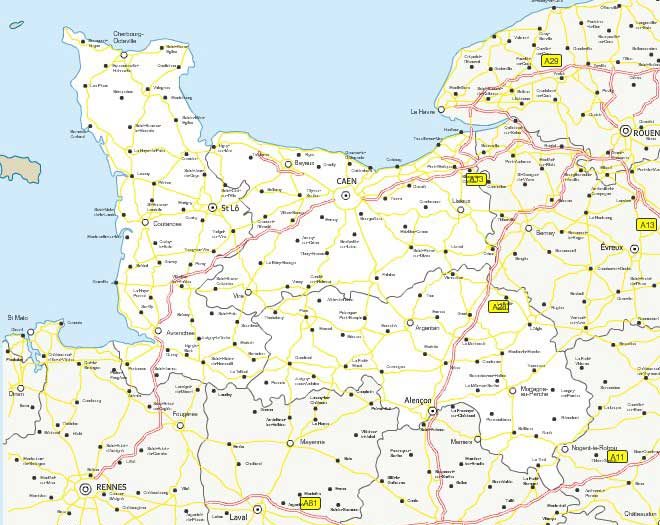 carte Basse-Normandie