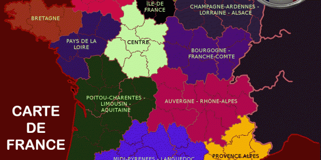 Carte de France - Régions