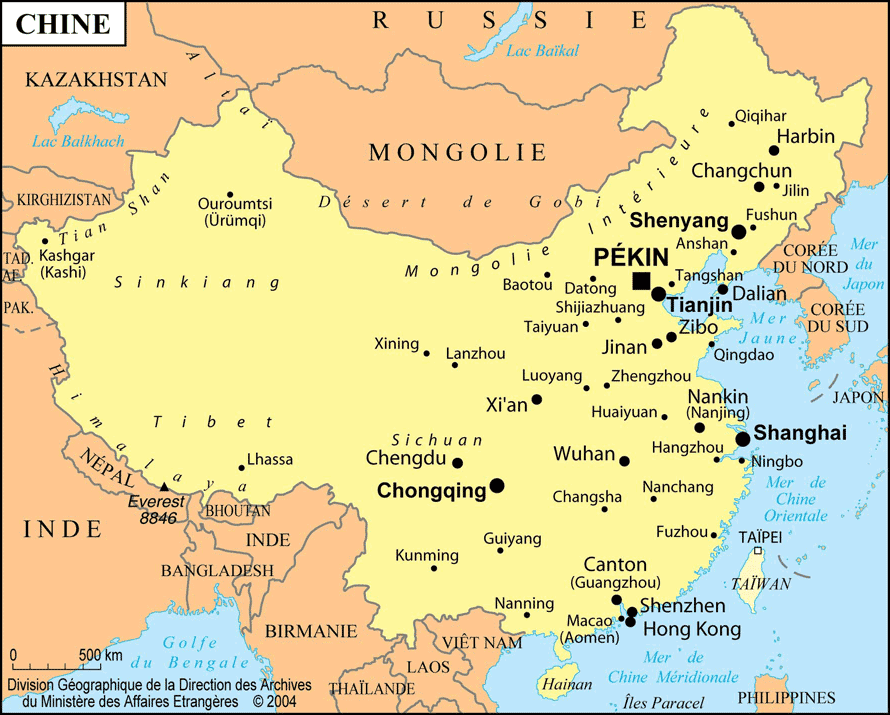 Chine - Carte