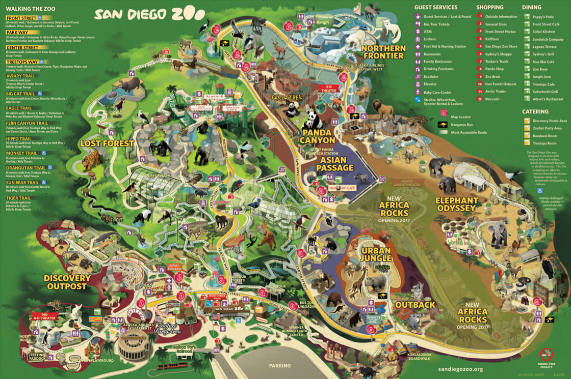 Carte du Zoo de San-Diego