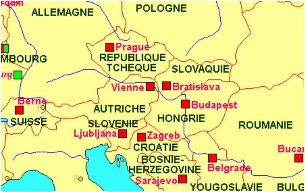 Carte de Prague - Europe
