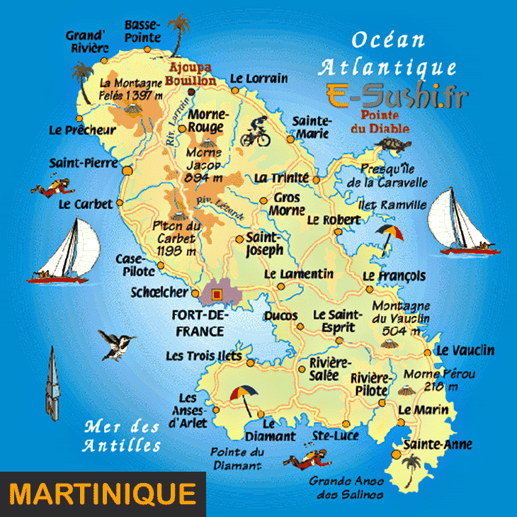 Ile de la Martinique - Carte
