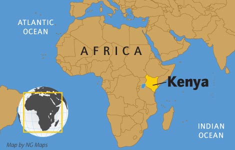 Kenya - Carte du monde