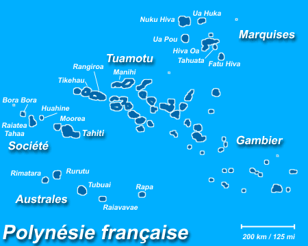 Polynésie française carte