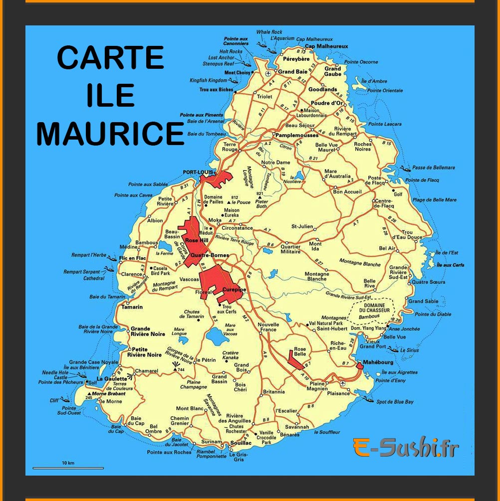 Carte Ile Maurice