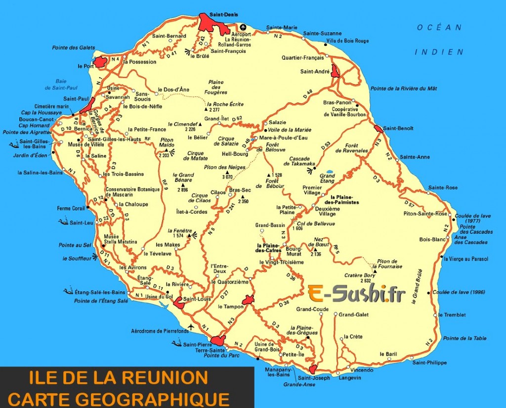 la Réunion - Carte