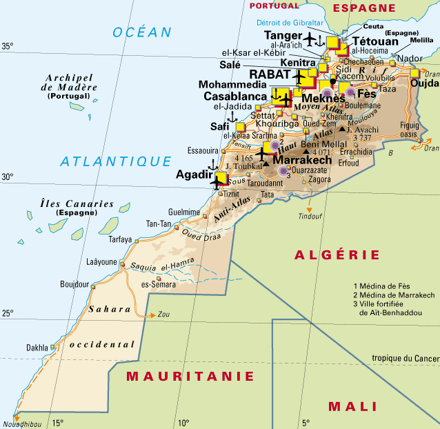 Le Maroc - Carte