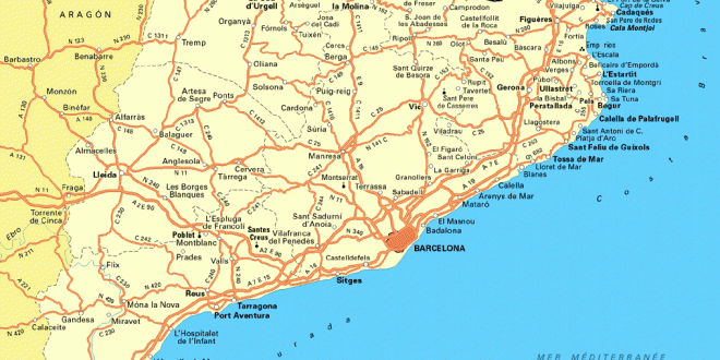 Carte Espagne-costa