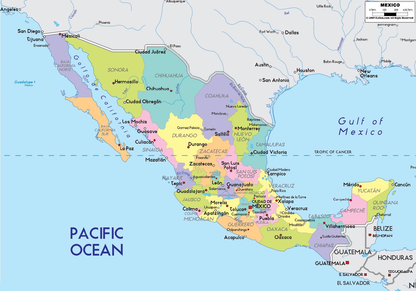 Mexique - Carte
