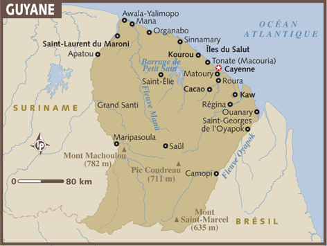 Guyane française - Carte