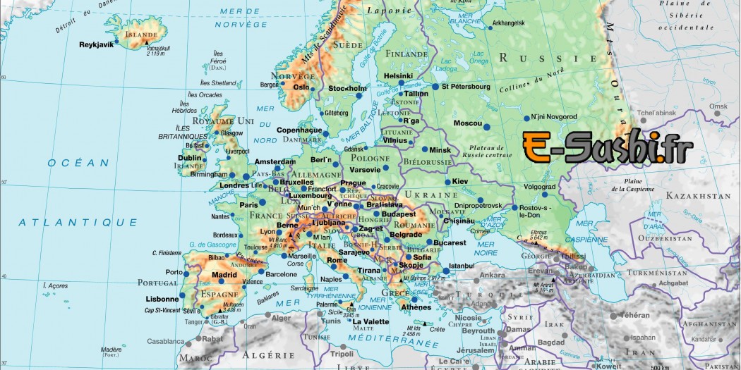 Carte Europe HD