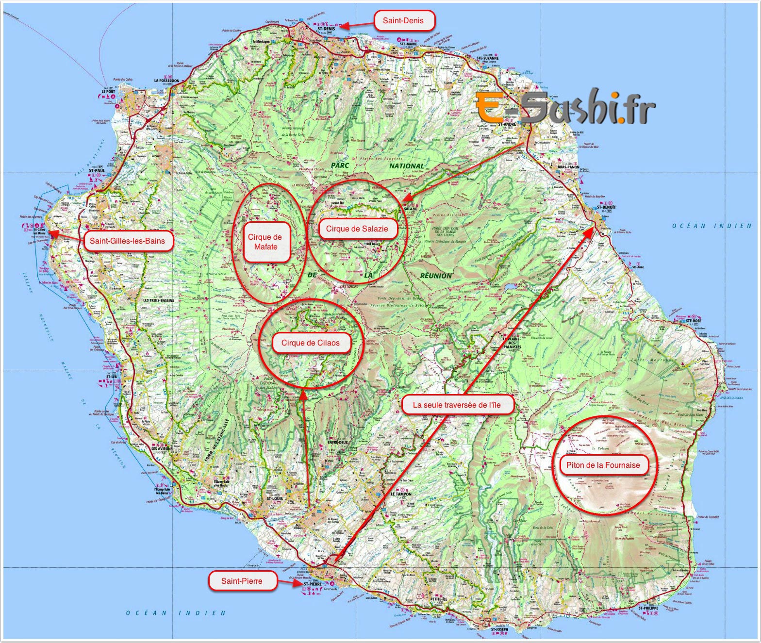 Carte IGN de la Réunion