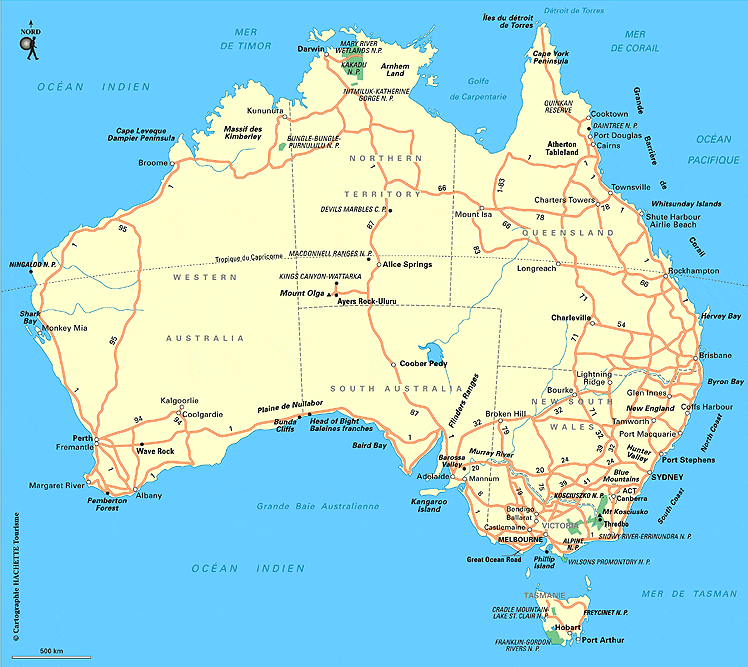 Carte Australie - Plan Australie