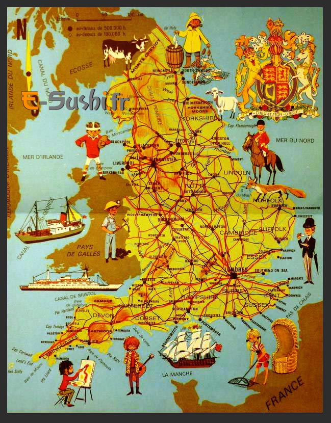 Carte du Tourisme - Angleterre