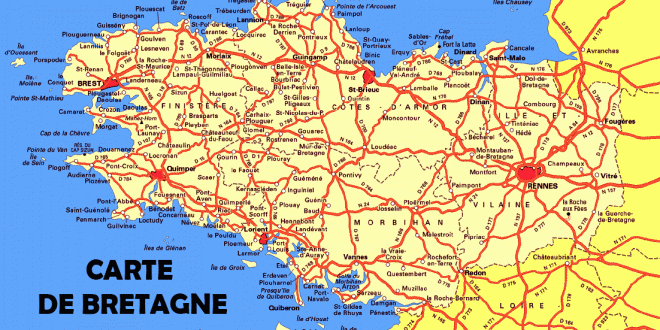 carte de bretagne sud - Image