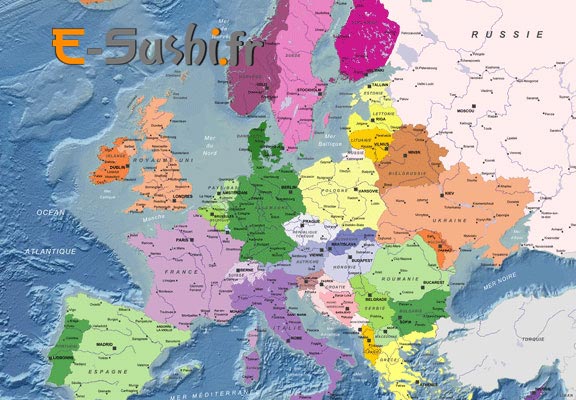 Carte d'Europe Projection Mercator