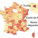 Carte de France métropolitaine avec département