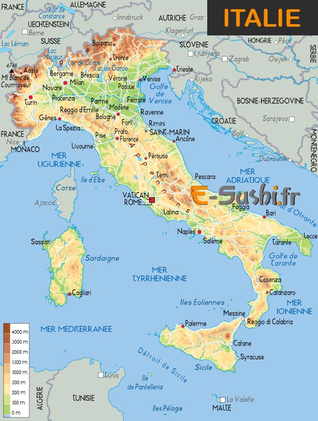 Carte Italie Voyage