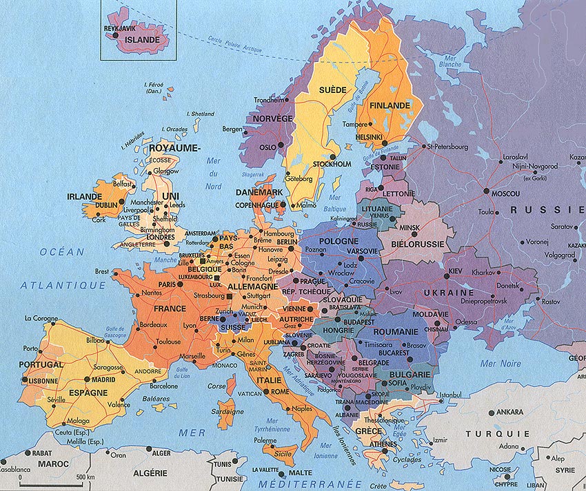 Infos sur : carte europe villes touristiques - Arts et Voyages