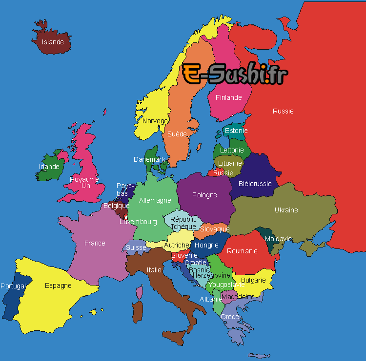 carte géographique europe