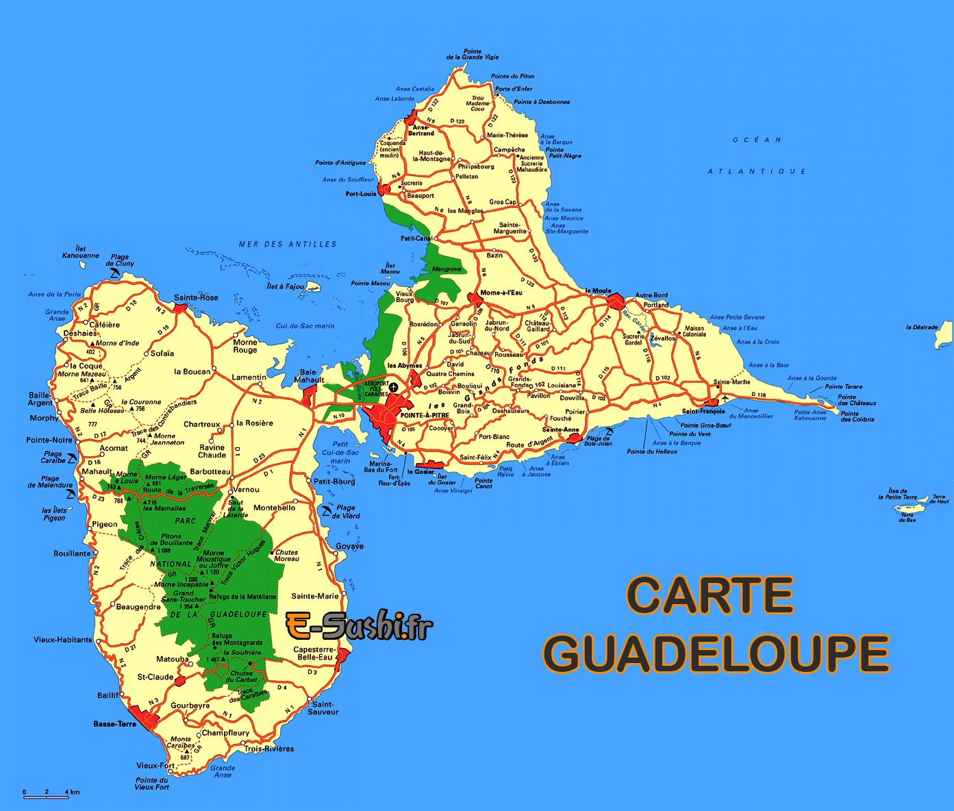 Guadeloupe Carte 
