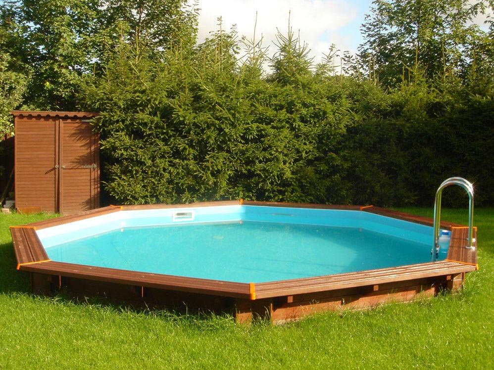 Photo - Jardin avec piscine bois
