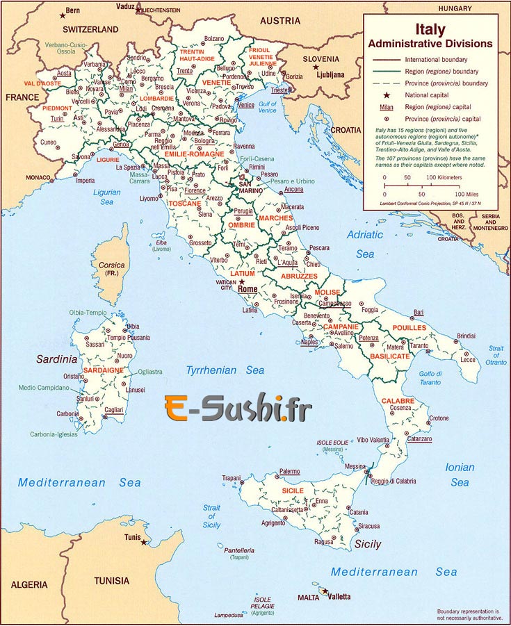 regions de l'Italie