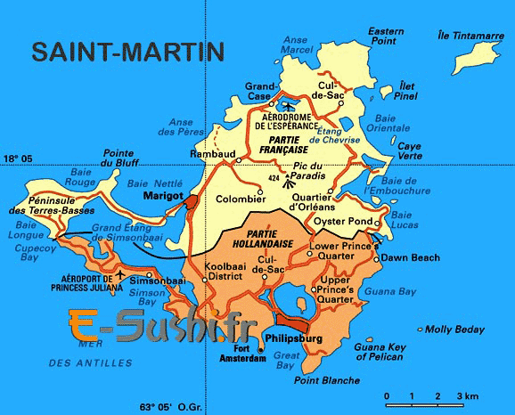 Saint-Martin Carte