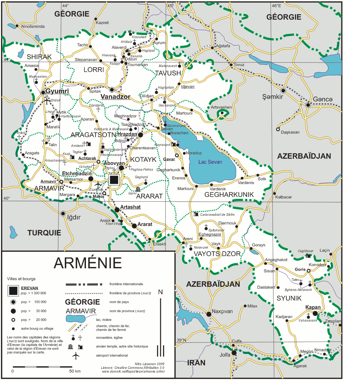 Carte Arménie