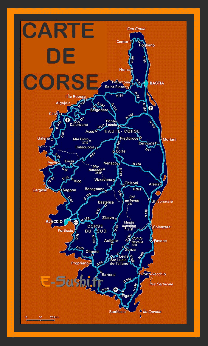 Carte de Corse