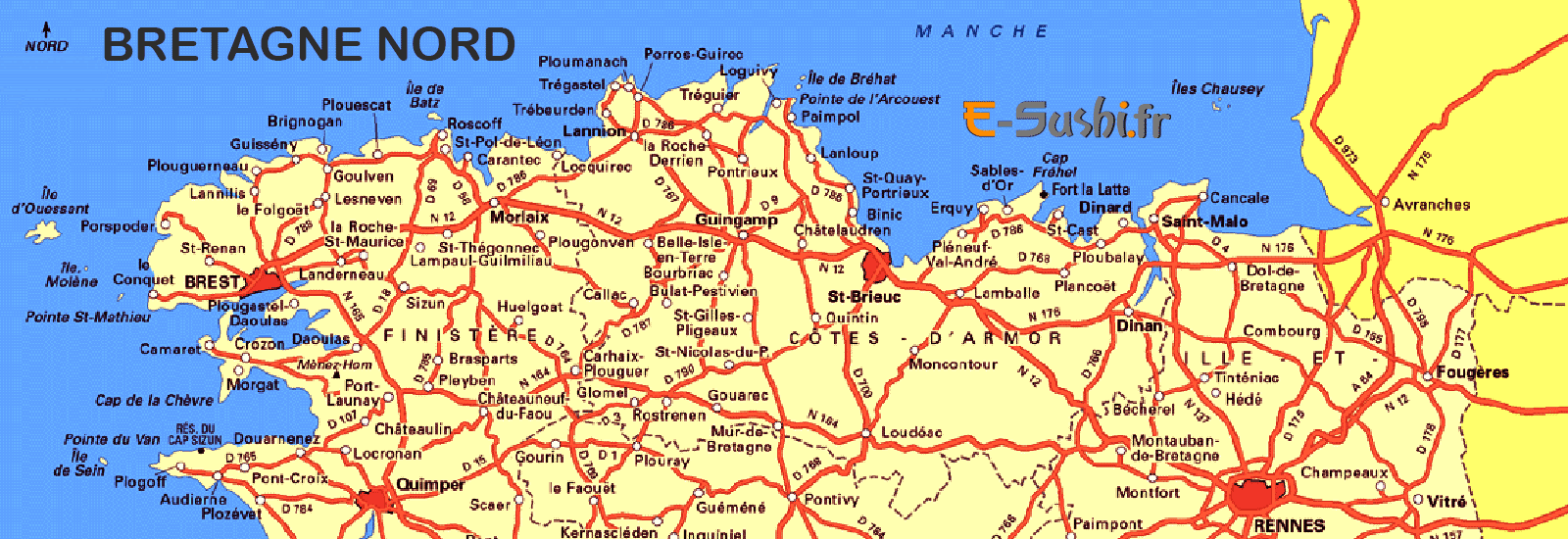 Bretagne Nord - Map - Carte