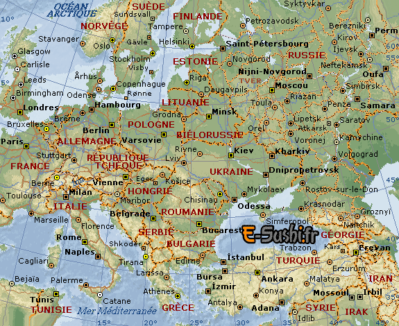 carte europe de l'est