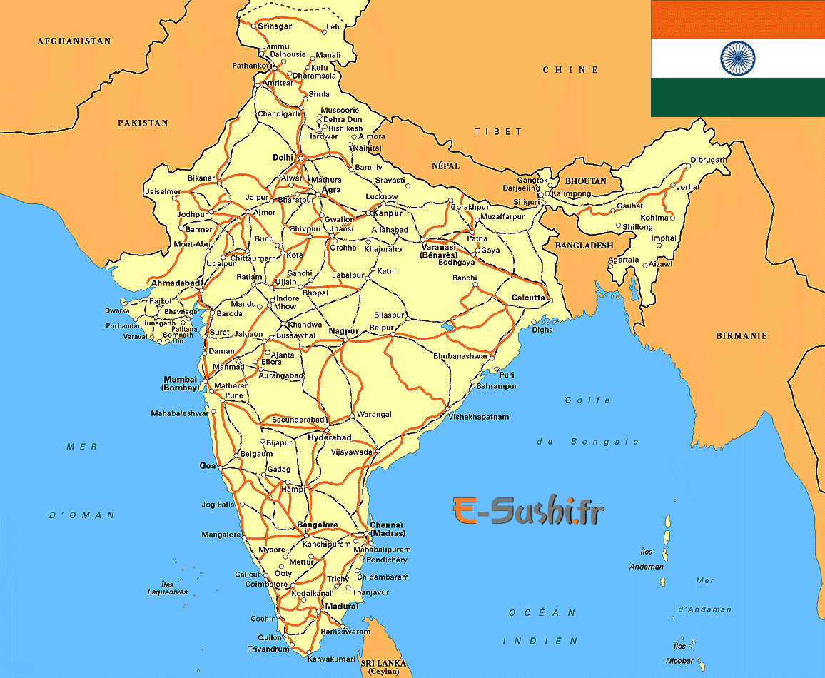 Inde - Carte complète