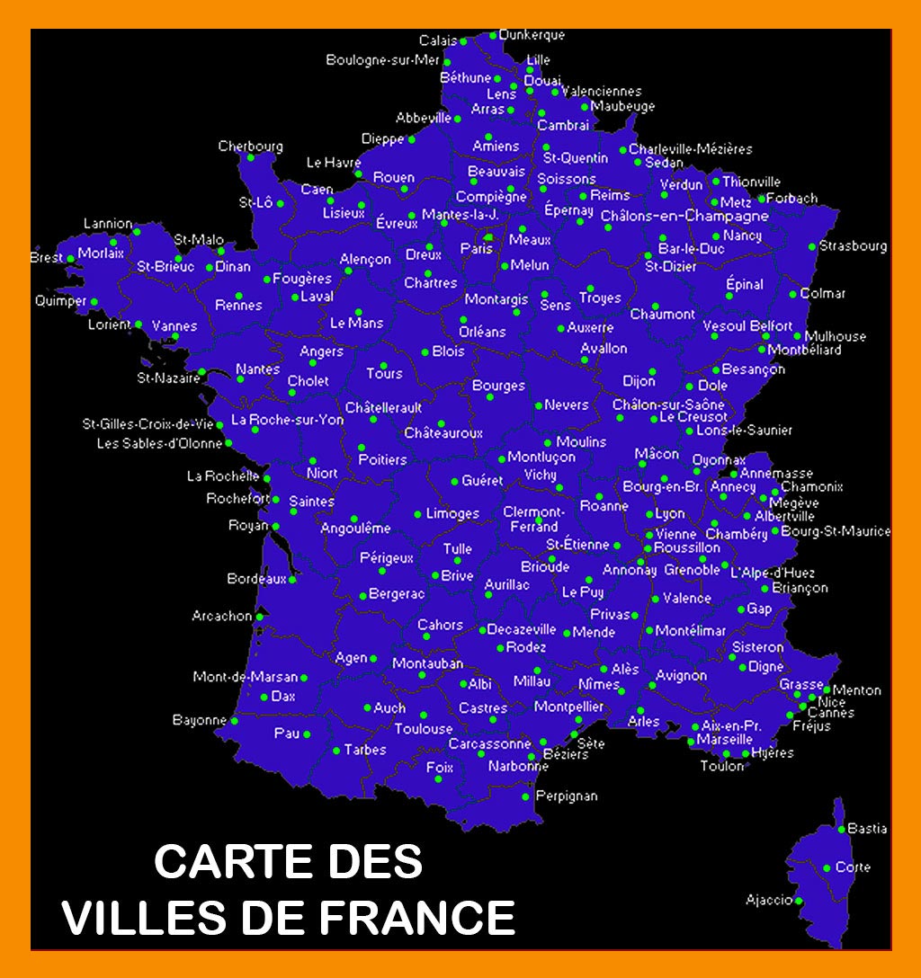 Villes de France - Carte - Arts et Voyages