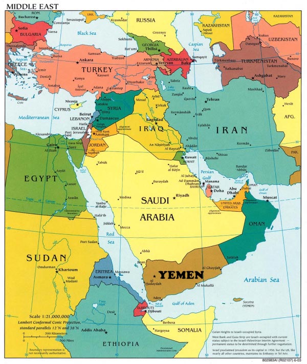 Yemen – Arabie Saoudite – Carte