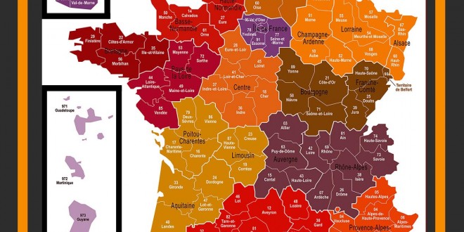 Carte 13 régions de France
