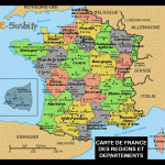 France - Carte départements et régions
