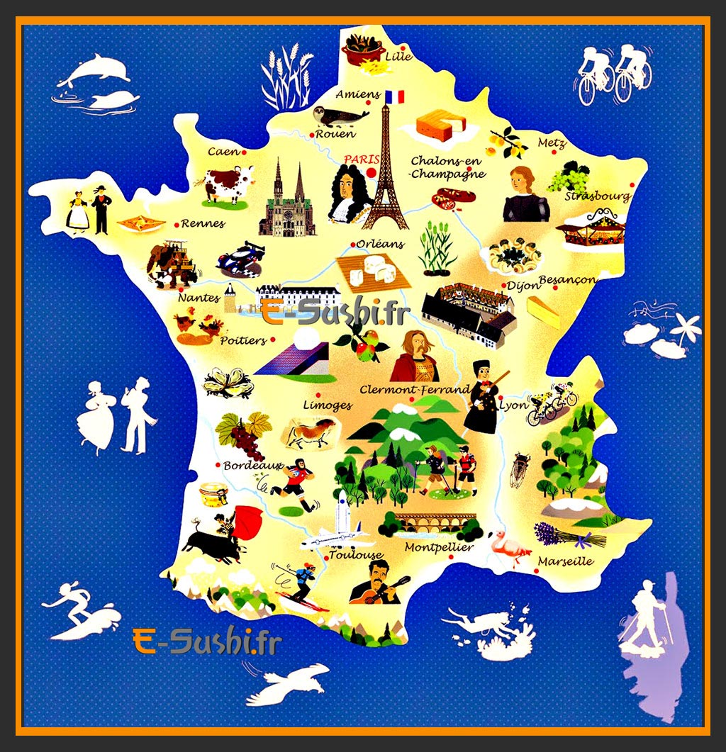 Carte France - Villes touristiques