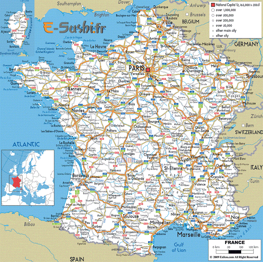 carte de France routière