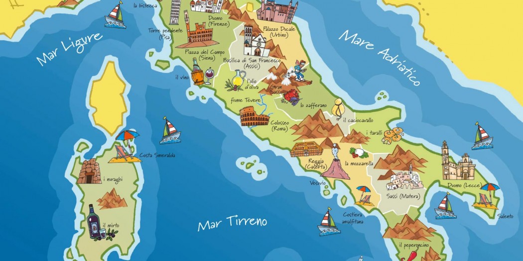 Carte touristique Italie