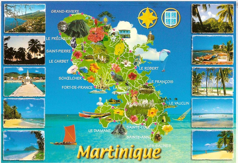 Carte tourisme en Martinique