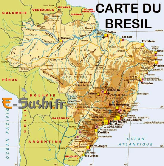 Carte du Brésil