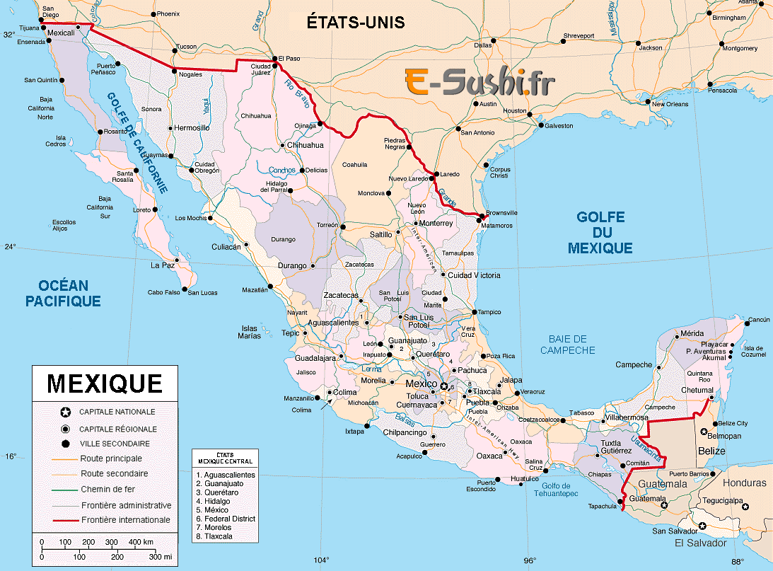 carte-du-mexique-detaillee