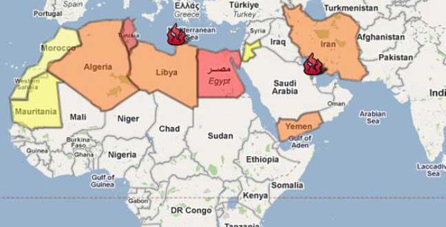 Tunisie - Carte du monde