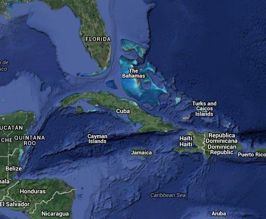 Carte des îles Caïmans