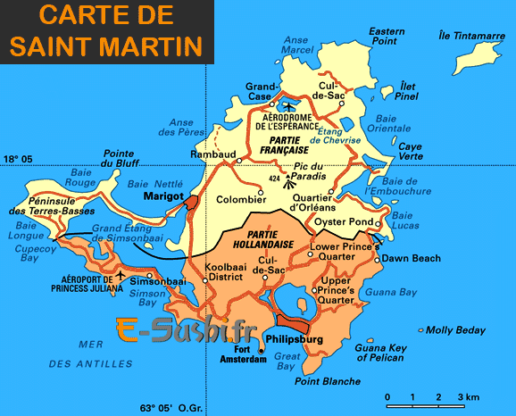 Carte de Saint Martin