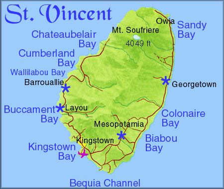 Saint Vincent - Carte