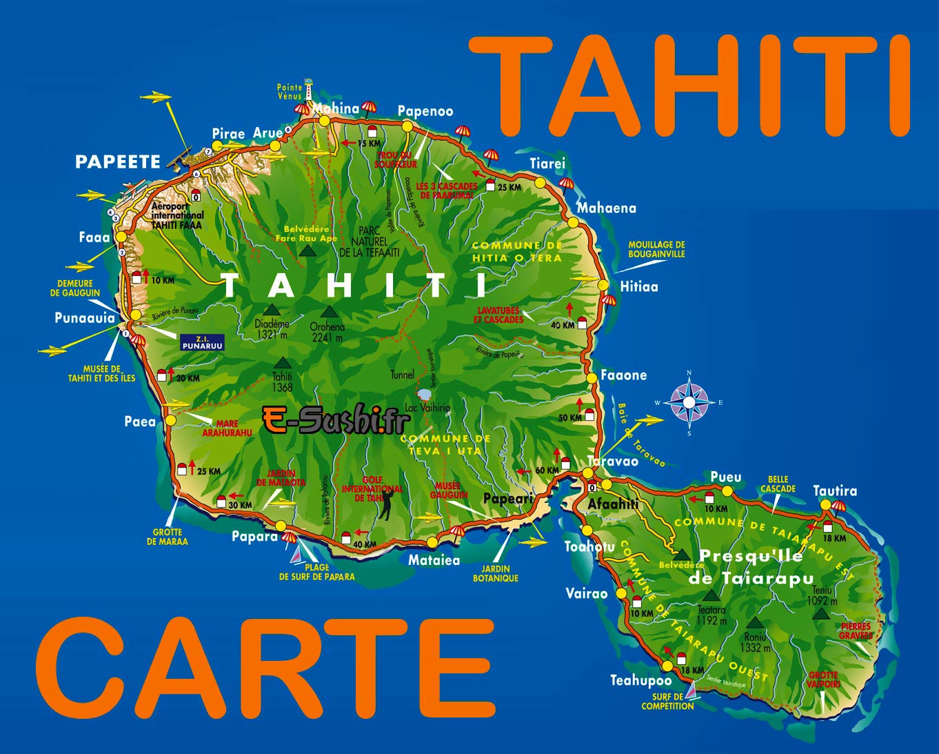 Tahiti - Carte