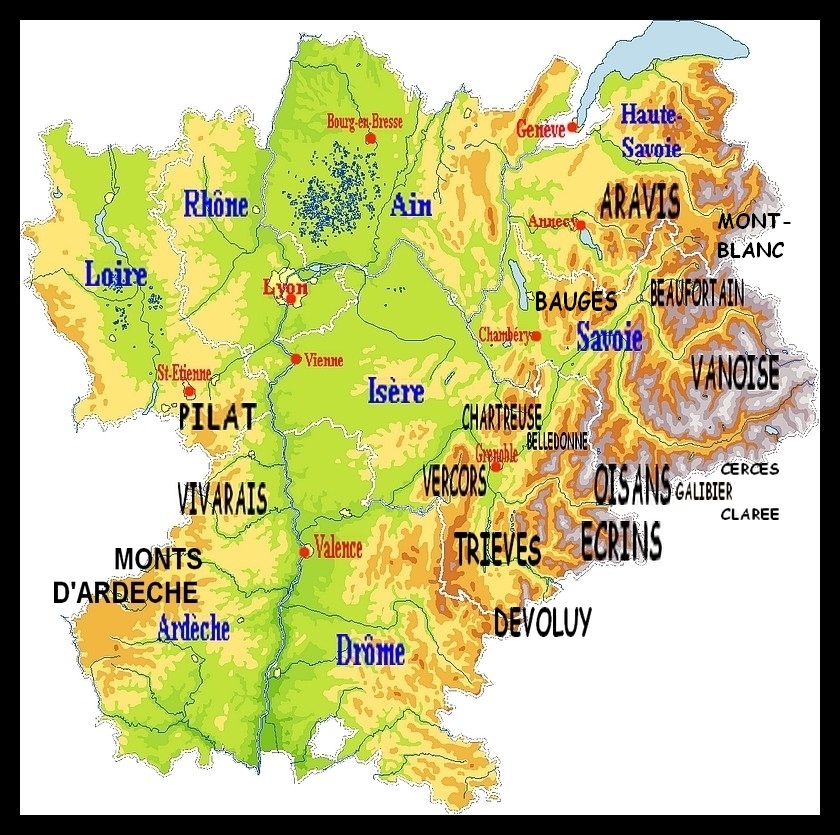 Alpes françaises - Carte